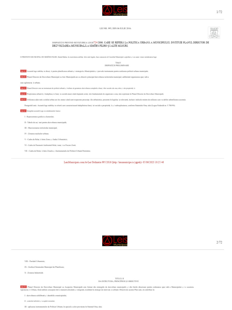 12 Planul Director | PDF