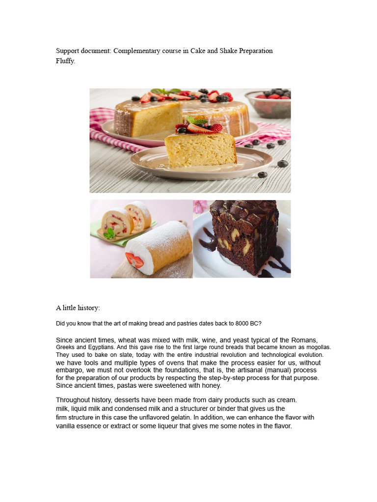 Cake and Shake Preparation Guide | PDF | Cakes | Flour