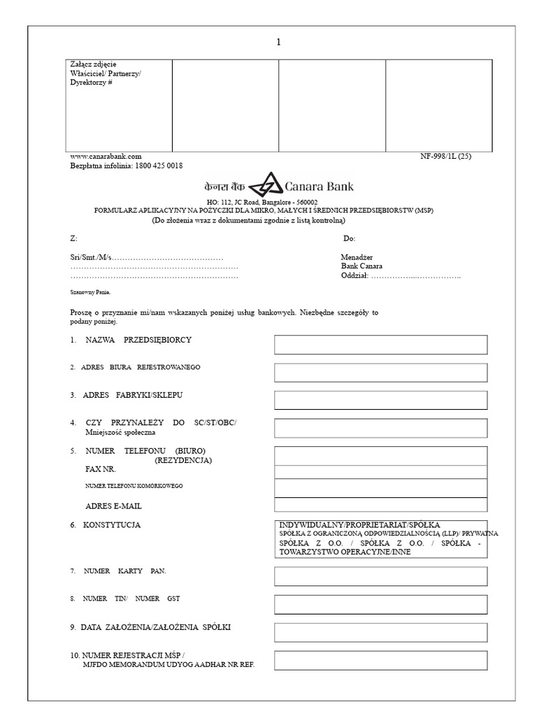 NF 998-Bank Canara | PDF