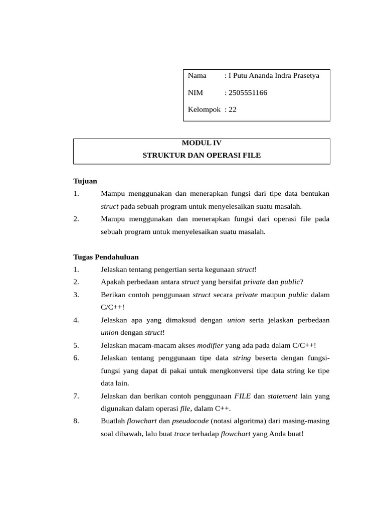 Struktur dan Operasi File dalam C/C++ | PDF