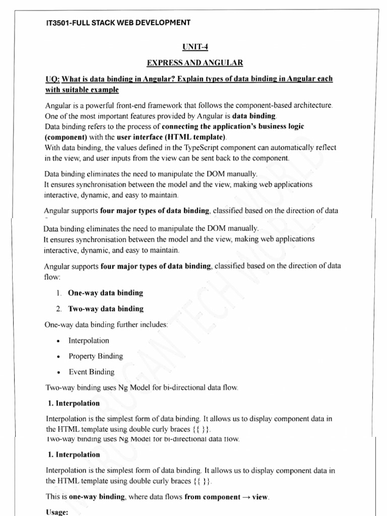 Data Binding | PDF