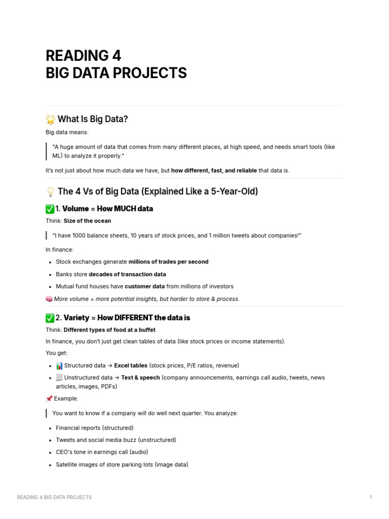 Understanding Big Data in Finance | PDF | Credit | Finance & Money ...