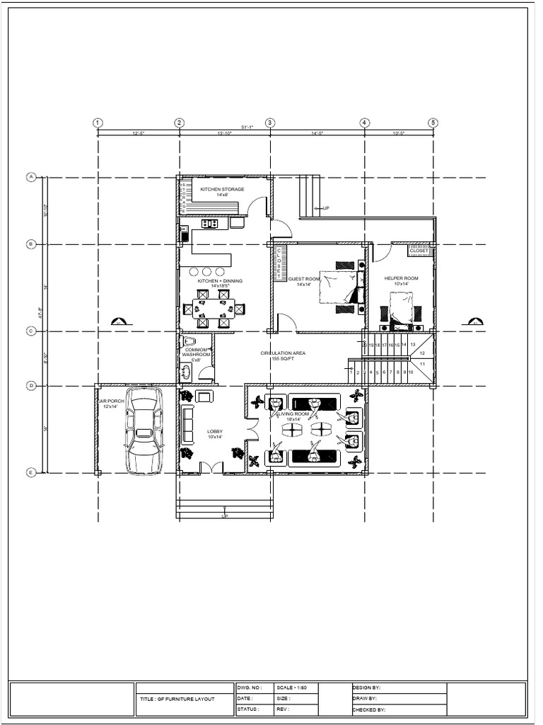 Ground Floor Furniture Layout Plan | PDF | Home | Room