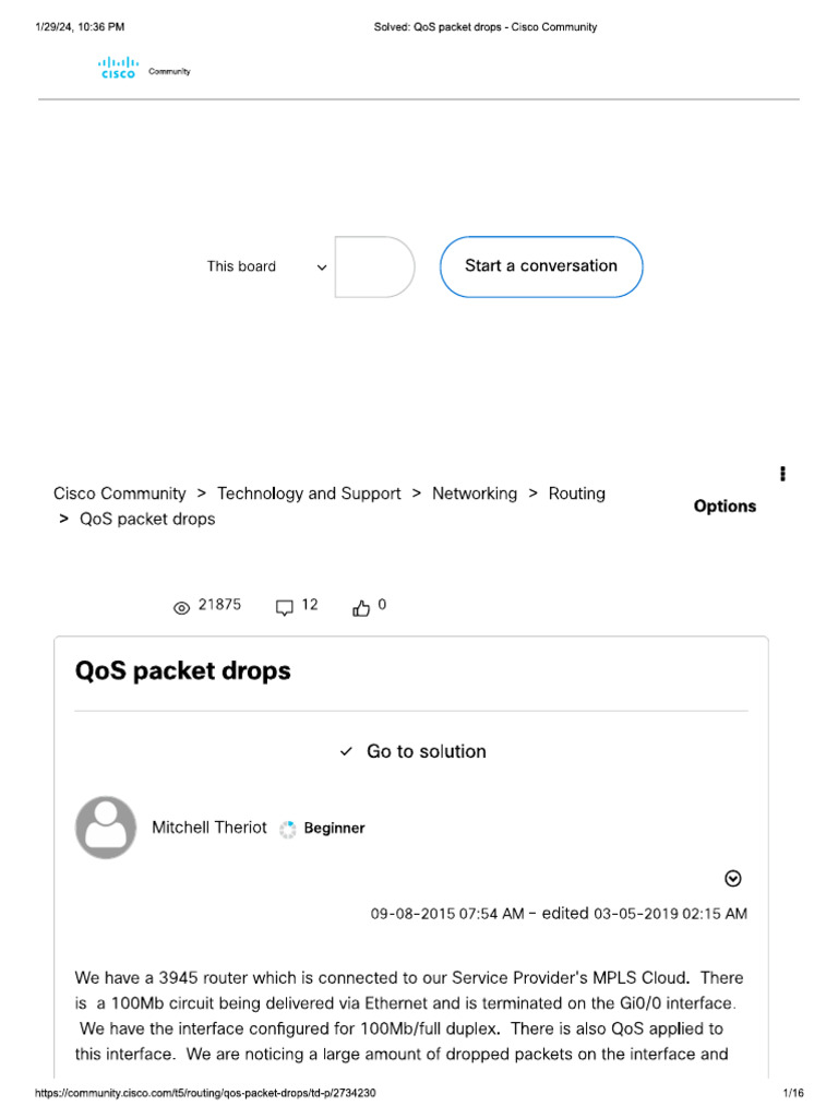 QoS Drops | PDF