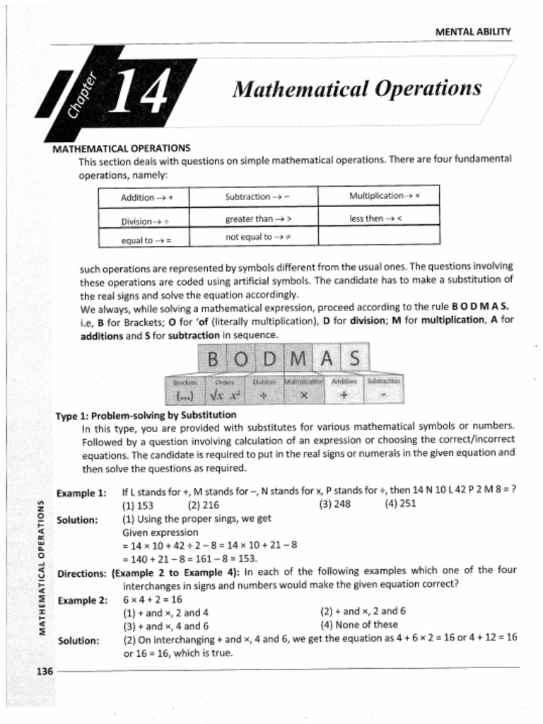 Mathematical Operations - Theory | PDF