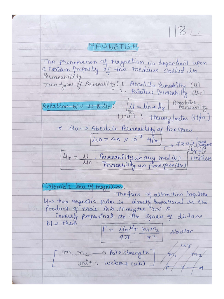 Magnetism Notes | PDF