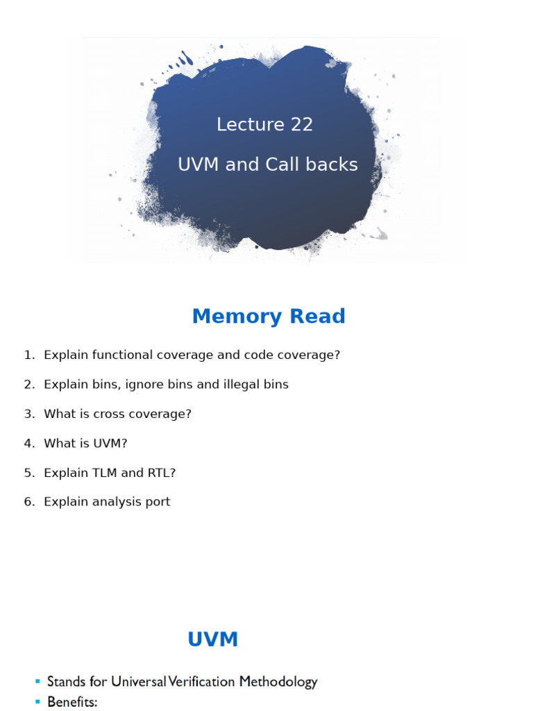 EE5530 Lecture22 UVM | PDF | Class (Computer Programming) | Systems ...