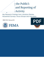 Improving The Public's Awareness and Reporting of Suspicious Activity