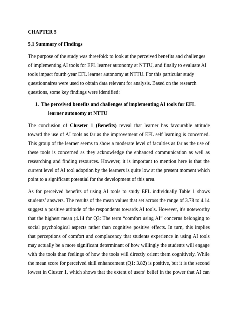 AI Tools and EFL Learner Autonomy at NTTU | PDF | Intelligence (AI ...
