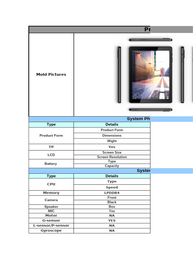 Tablet Specifications and Features Guide | PDF | Computer Hardware ...