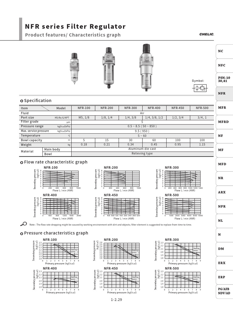 NFR Series Filter | PDF | Valve | Gases