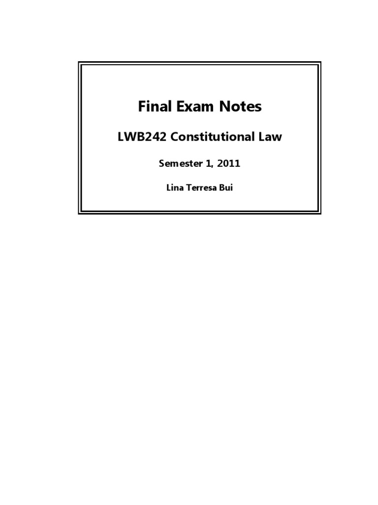 Constitutional Law Exam Notes | PDF | Eminent Domain | Loans