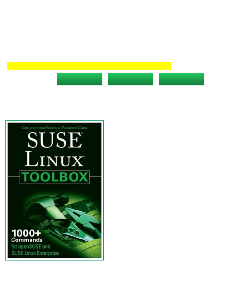 SUSE Linux Toolbox 1000 Commands For openSUSE and SUSE Linux Enterprise ...
