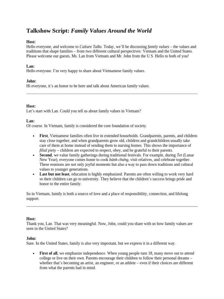 Talkshow Script | PDF