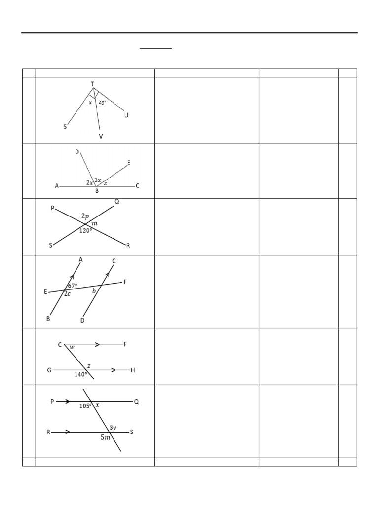 Grade 8 Geometry Worksheet | PDF