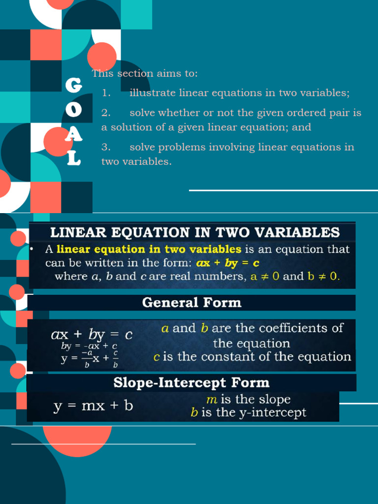 Solving Linear Equations in Two Variables | PDF