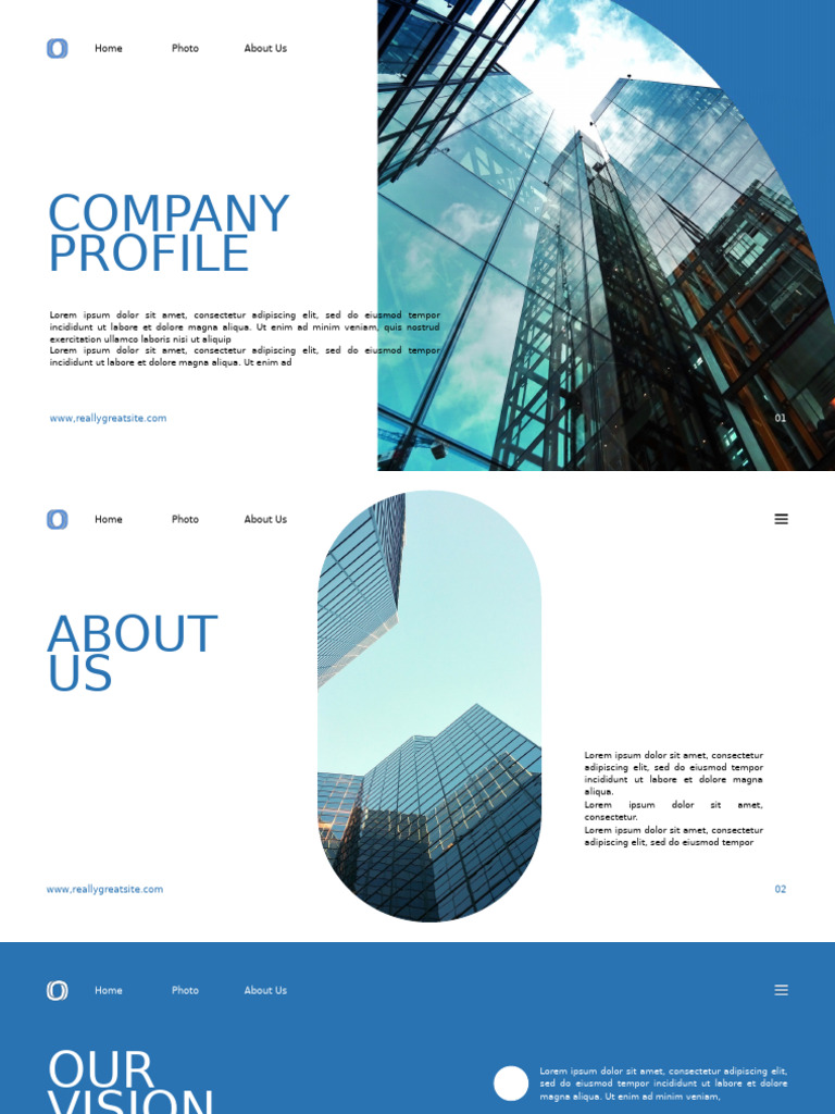 Blue and White Modern Company Profile Presentation | PDF