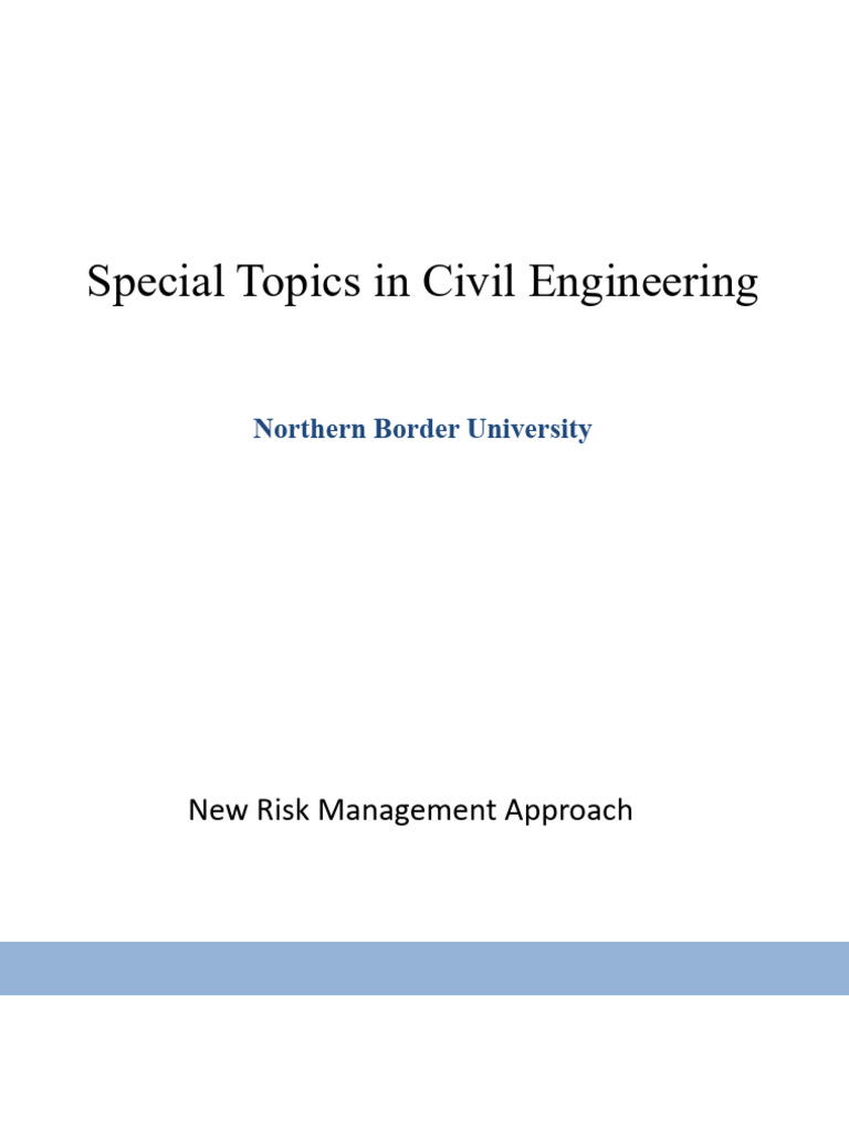 New Risk Management in Civil Engineering | PDF | Risk | Risk Management