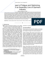 Research Paper Study the Impact of Fatigue and Optimizing Productivity of an Assembly Line of Garment Industry