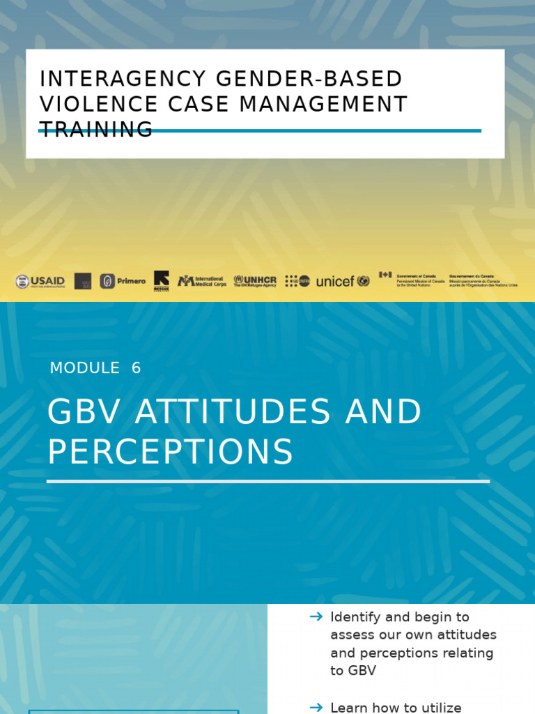 GBV Case Management Training Module | PDF | Violence | Domestic Violence