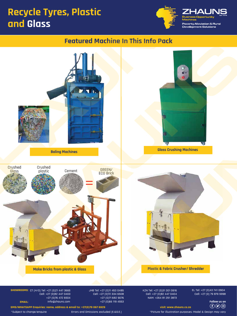 Eco-Friendly Recycling Machines Guide | PDF | Secondary Sector Of The ...