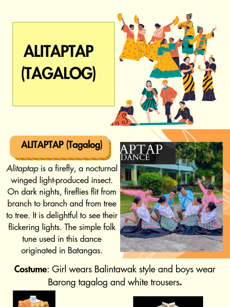 Alitaptap Dance Guide: Steps & Costumes | PDF | Fashion | Clothing
