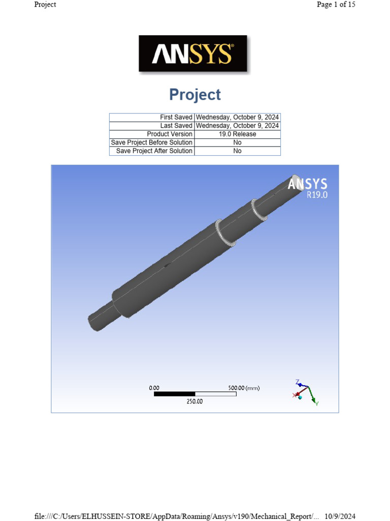Ansys Modal Analysis Report for Shaft | PDF | Strength Of Materials ...