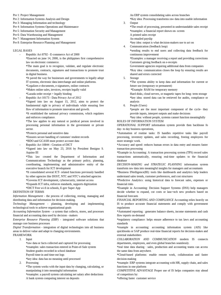 Information Systems Management Overview | PDF | Cloud Computing ...