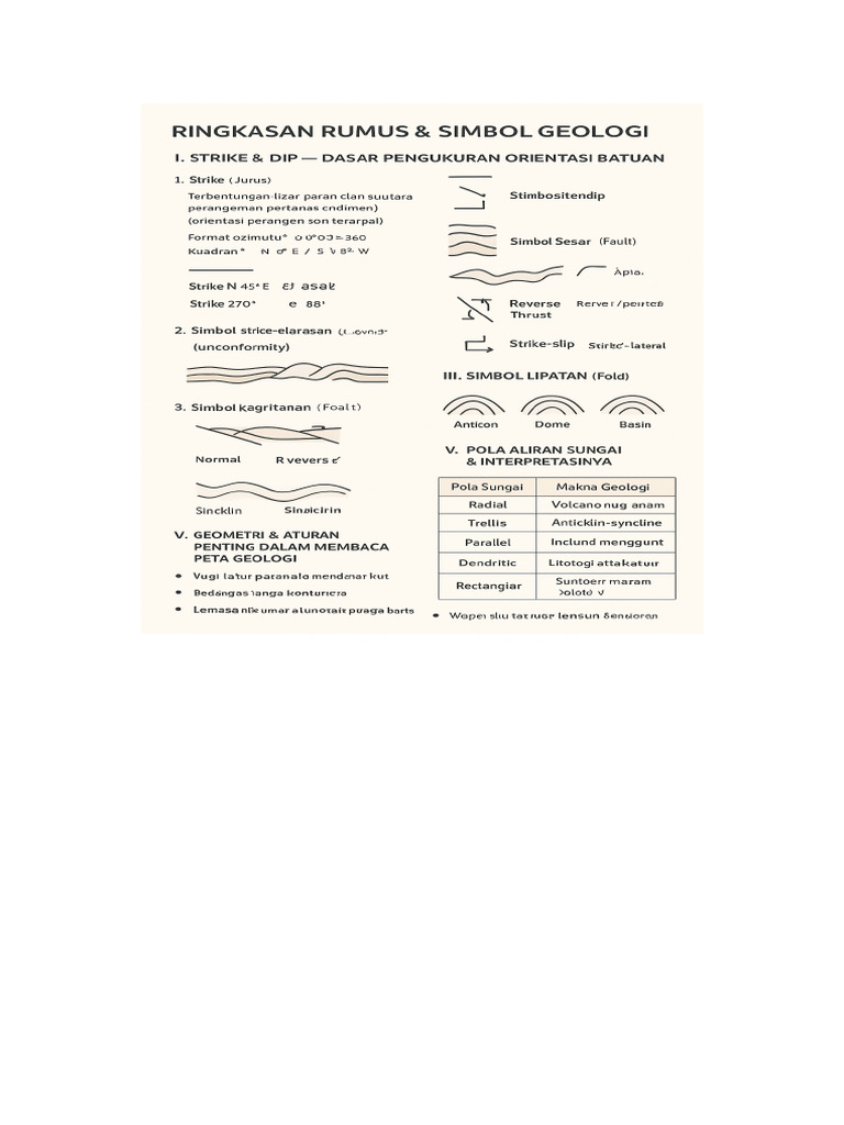 Simbol dan Konsep Geologi Dasar | PDF