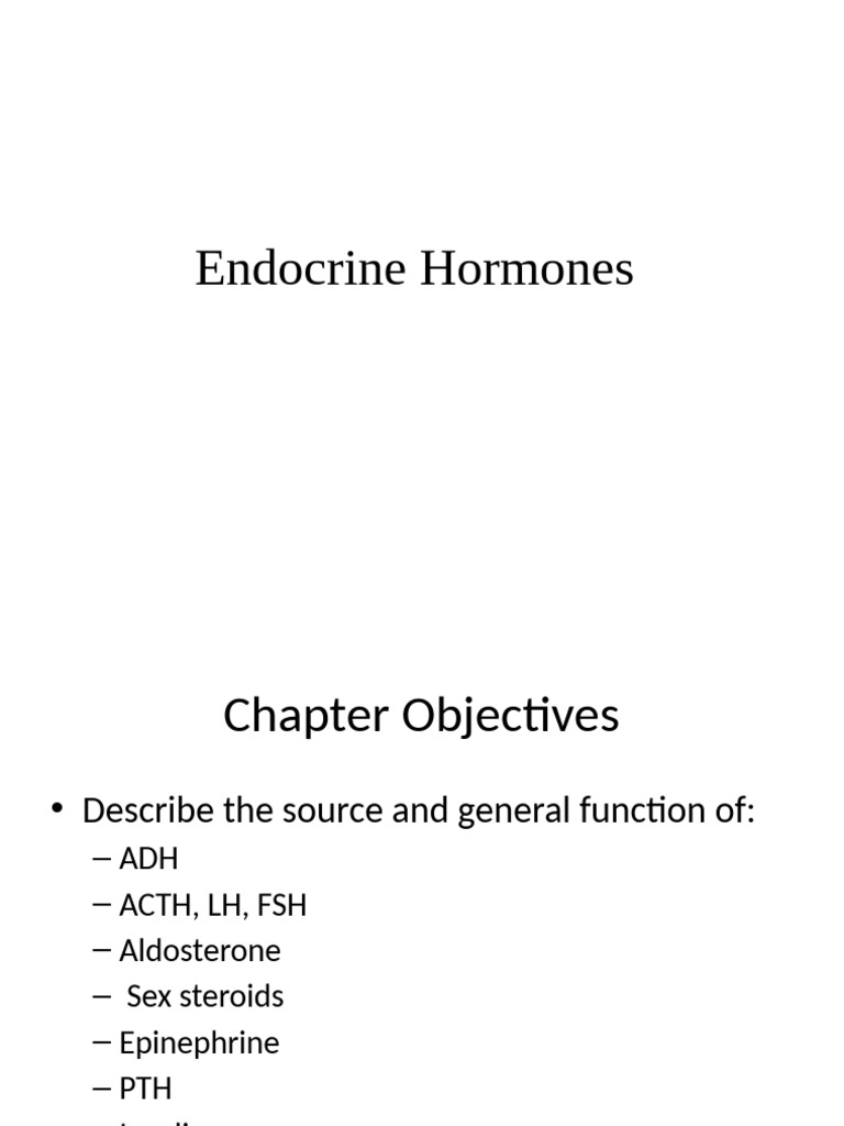 Overview of Endocrine Hormones | PDF | Adrenal Gland | Hormone