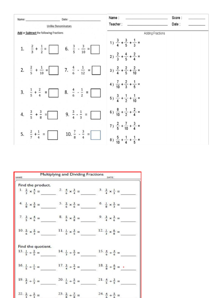 P5 Fraction 1 | PDF