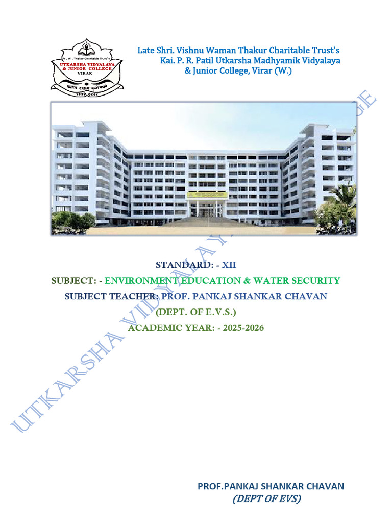12th Evs Project Checking Timetable 2025-26 | PDF