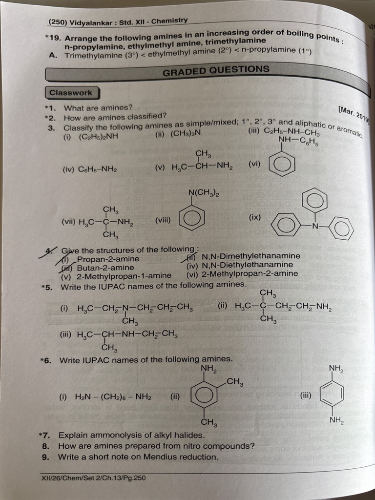 Amines Questions | PDF