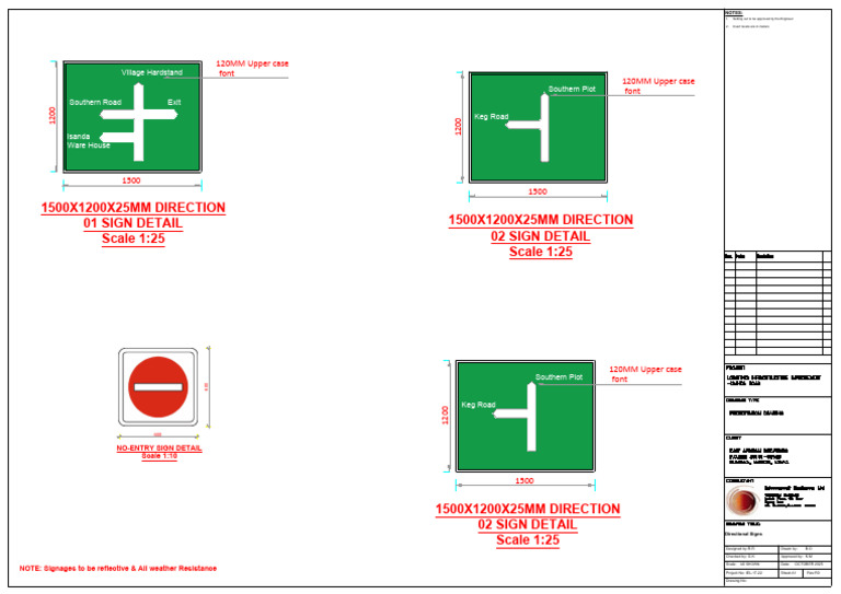 No-Entry Sign Detail Drawings | PDF