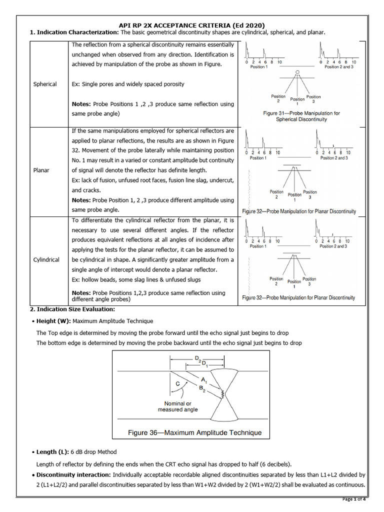 API RP 2X Acceptance Criteria Overview | PDF