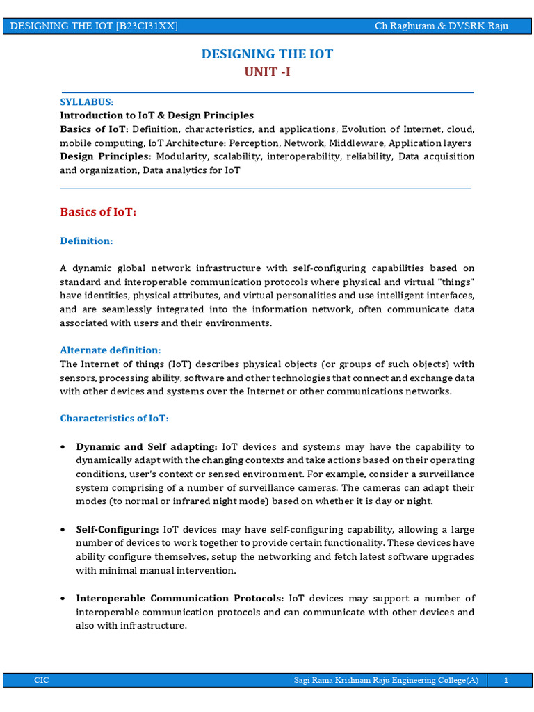 IoT Design Principles and Applications | PDF | Internet Of Things ...