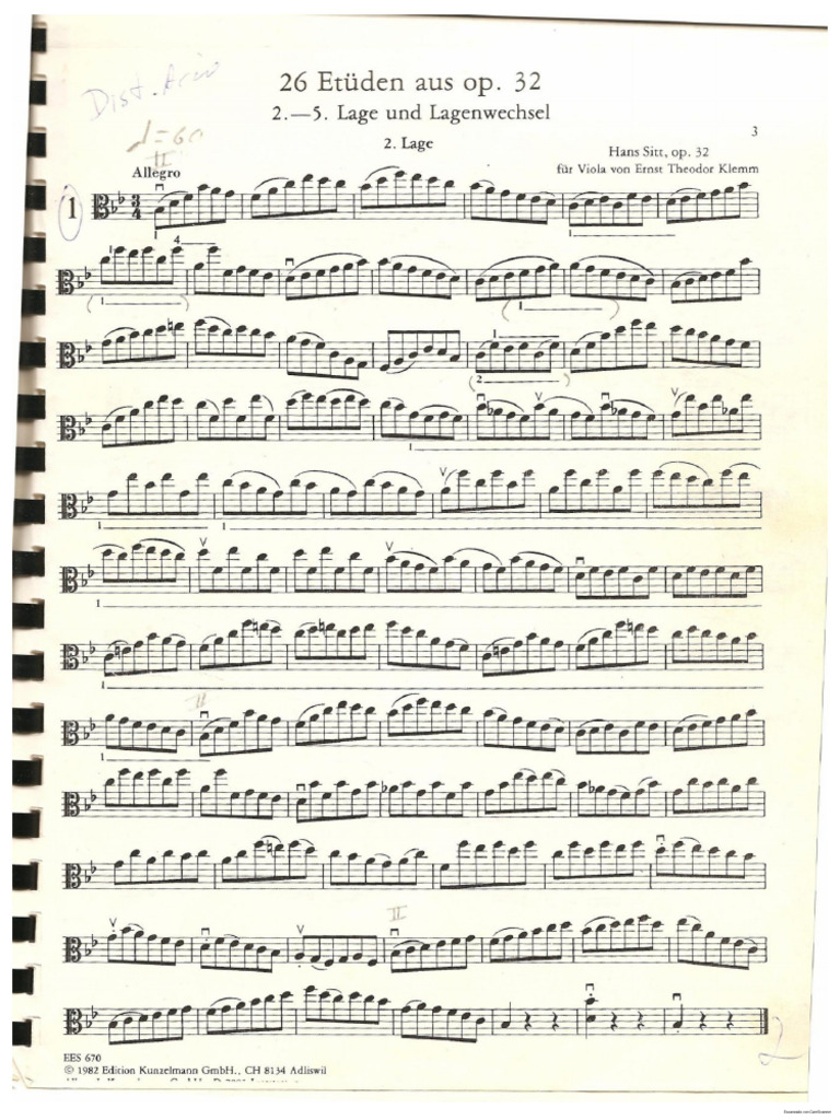 Hans Sitt II Op.32 (2 A 5 Posición) | PDF