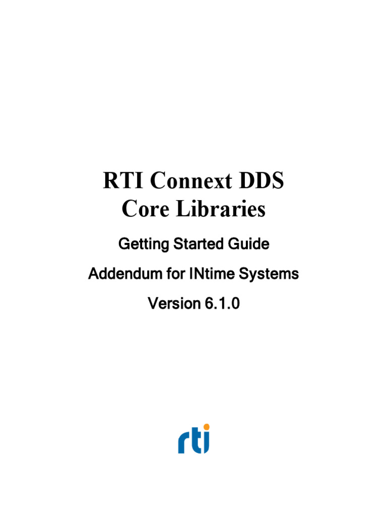 RTI Connext DDS for INtime Setup Guide | PDF | Microsoft Windows ...