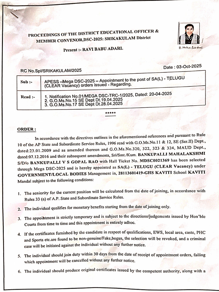 BM Appointment | PDF
