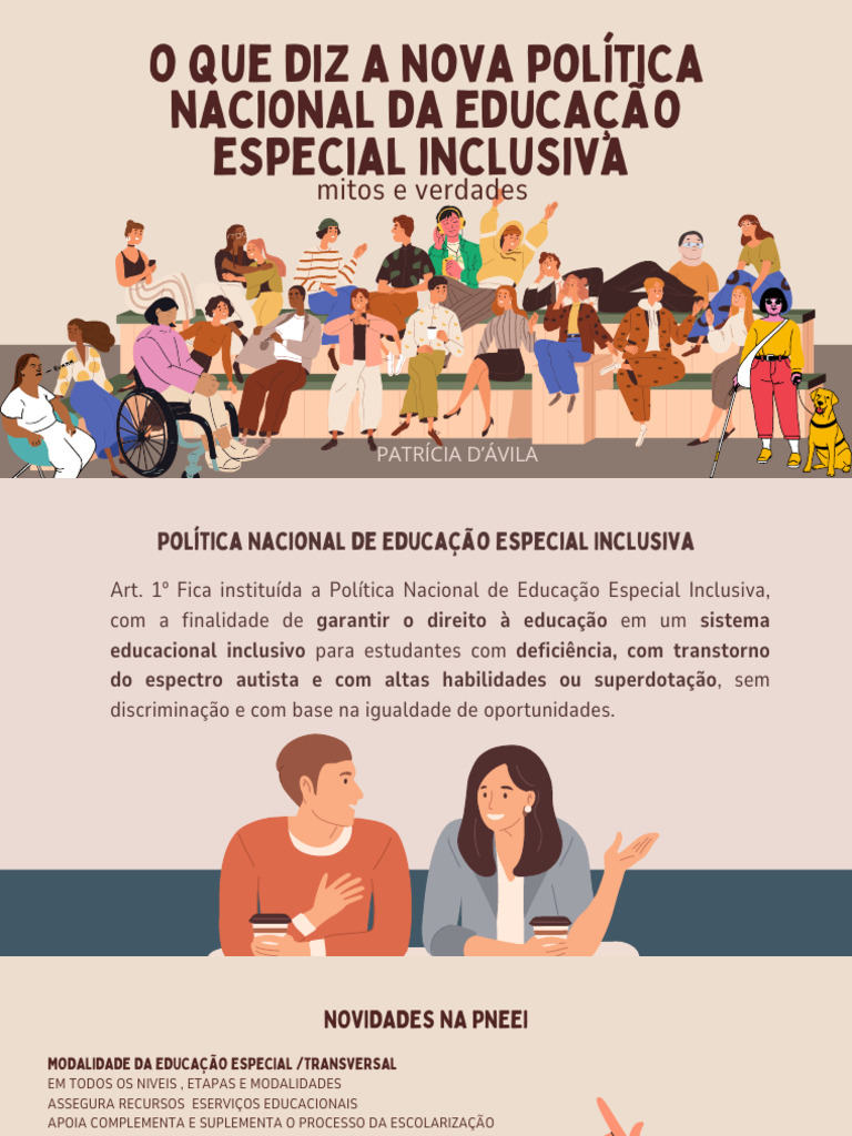 Nova Política de Educação Inclusiva | PDF | Educação Especial | Aprendizado