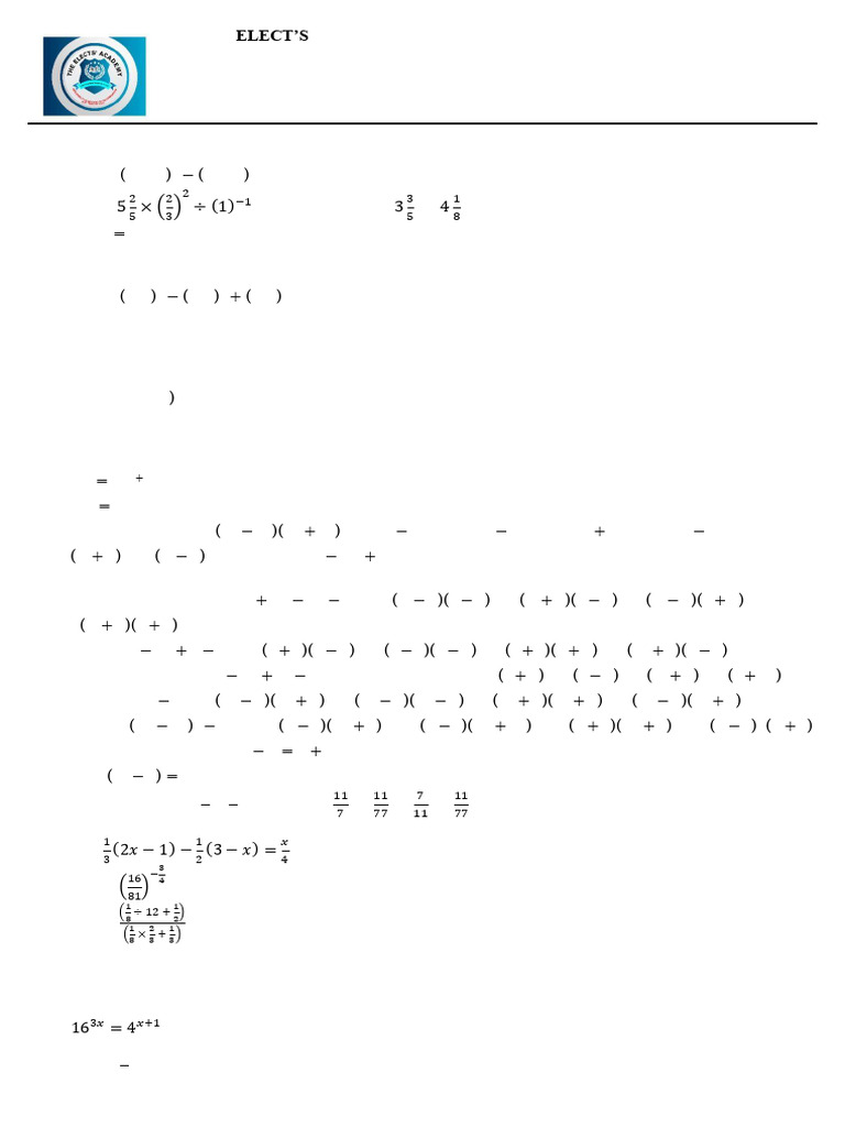 SSS 1 Mathematics Exam Questions 2025/26 | PDF | Mathematics