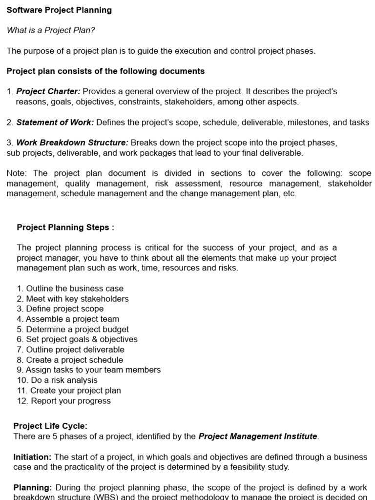 Software Project Planning and Estimation | PDF | Project Management ...