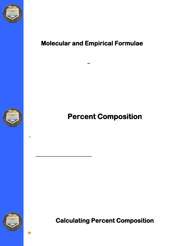 Percent Composition and Formulas Guide | PDF | Mole (Unit) | Molecules