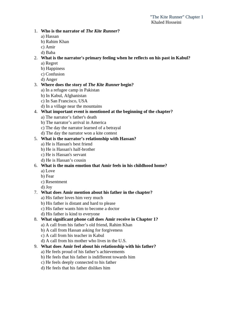 The Kite Runner | PDF