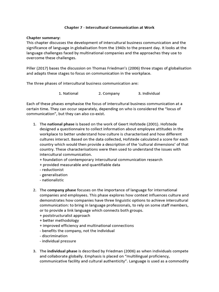 Intercultural Communication in Business | PDF | Communication | Cross ...