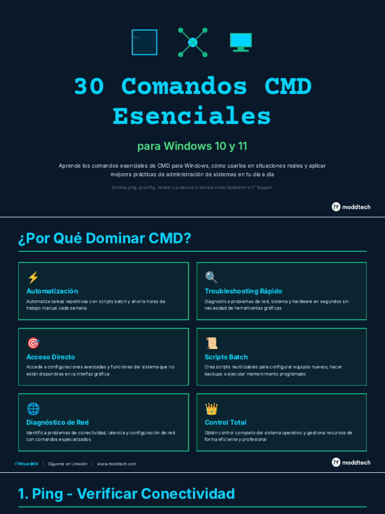 Comandos CMD Esenciales para Windows | PDF | Archivo de computadora ...