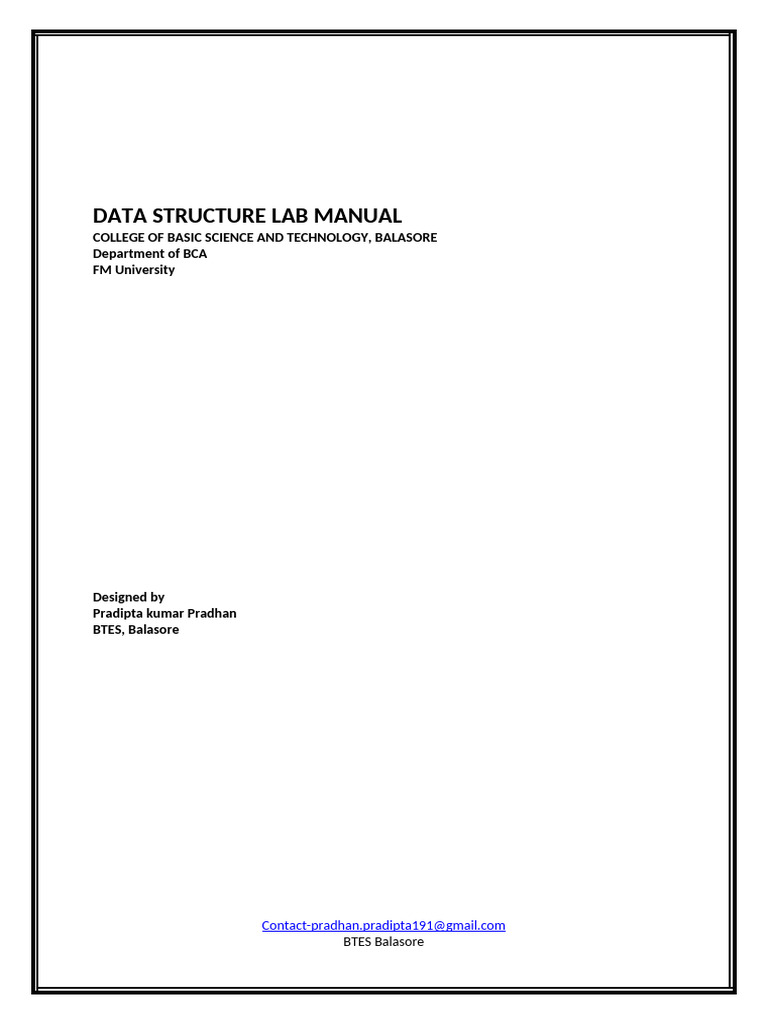 Data Structure Lab Manual for BCA | PDF | Queue (Abstract Data Type ...