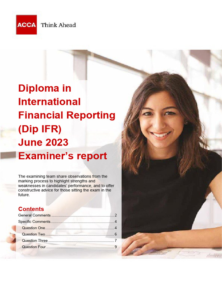 DipIFR Examiner's Report June 2023 | PDF | International Financial ...