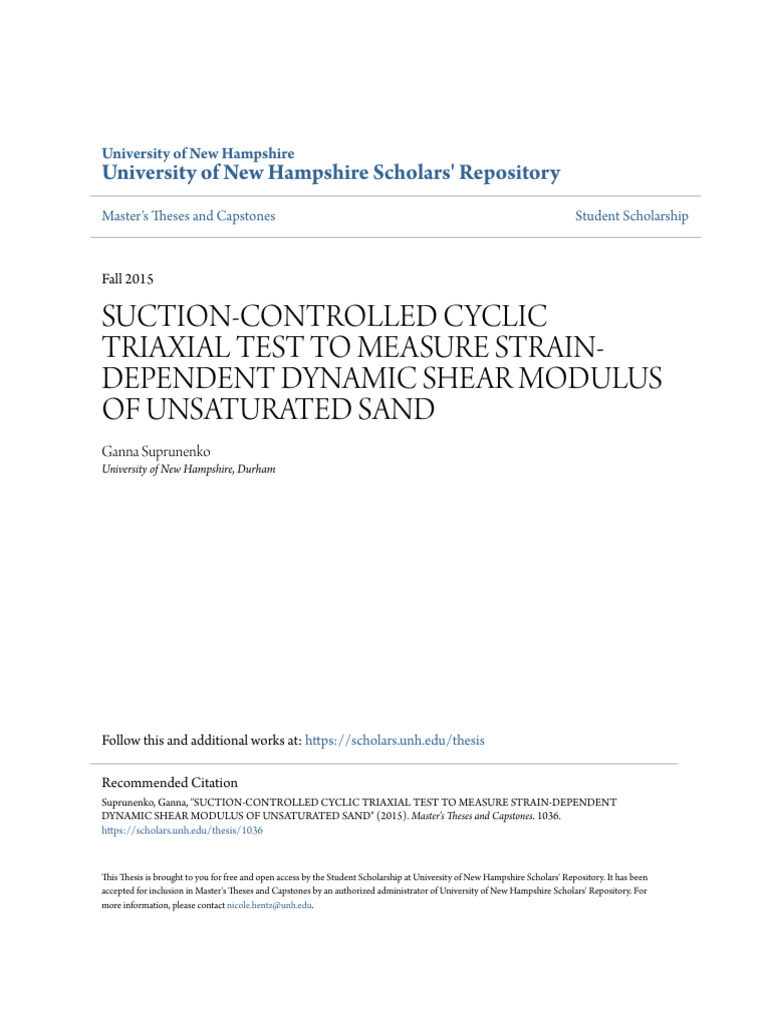Dynamic Shear Modulus of Unsaturated Sand | PDF | Young's Modulus ...