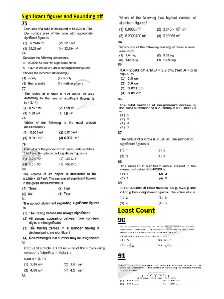 Understanding Significant Figures and Rounding | PDF